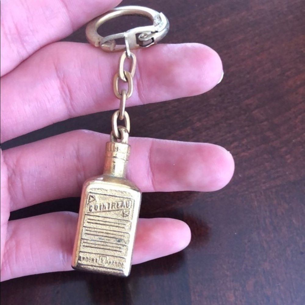 Vintage Cointreau Gold Keychain